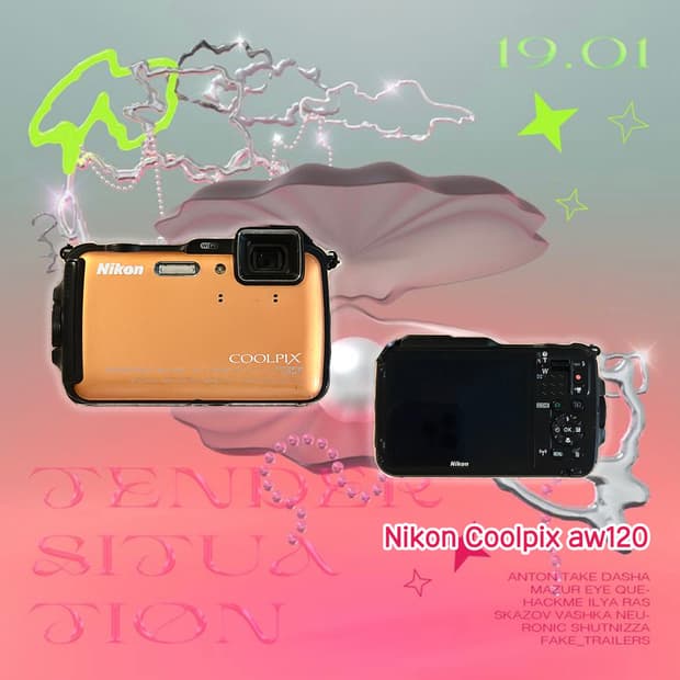 풀셋!) Nikon Coolpix aw120 니콘 쿨픽스 귤색 aw100