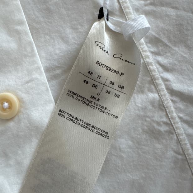 릭오웬스 숏 슬리브스 셔츠