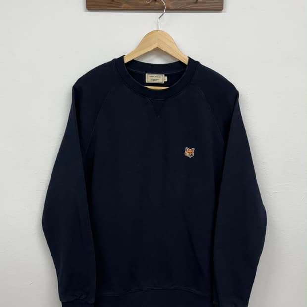 [L] 메종키츠네 네이비 맨투맨 스웻셔츠
