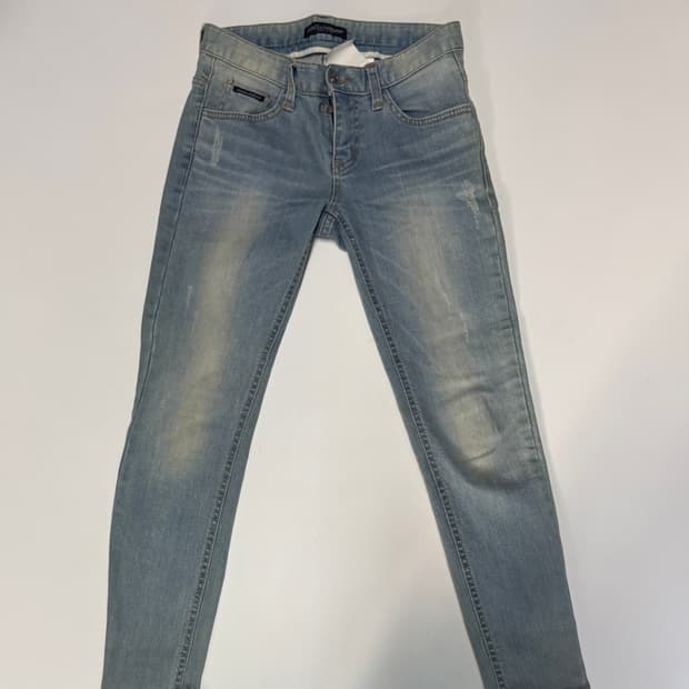 여성 돌체앤가바나 스키니핏 연청 데님팬츠 29.1인치