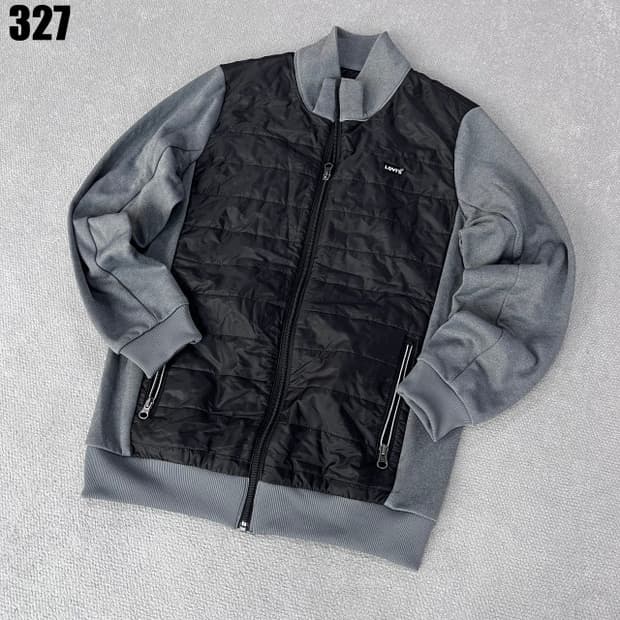 리바이스 블랙 패딩 트랙자켓 