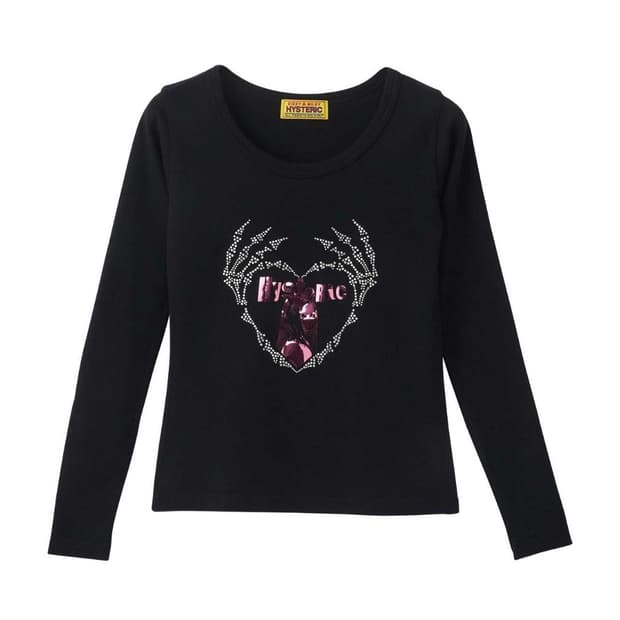 히스테릭글래머 스켈레톤 핸즈 치비 티셔츠