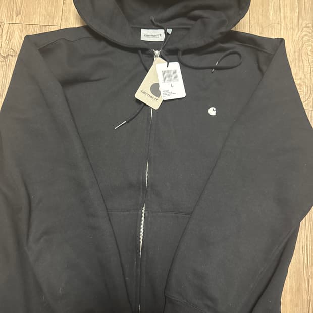 칼하트wip 메디슨 후드집업 블랙 L 상태SS