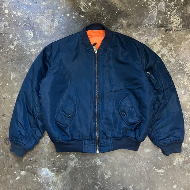 M) 알파 인더스트리 빈티지 MA-1 항공점퍼 메이드인 코리아 아메카지