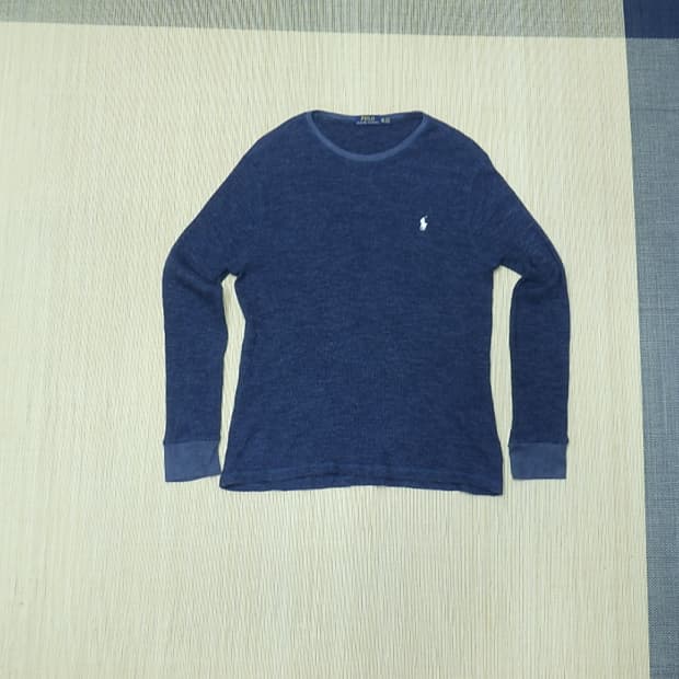 (2XL) 폴로랄프로렌 남성 와플 라운드 긴팔 티셔츠