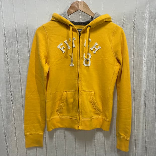 아베크롬비 클래식 후드집업 머스타드