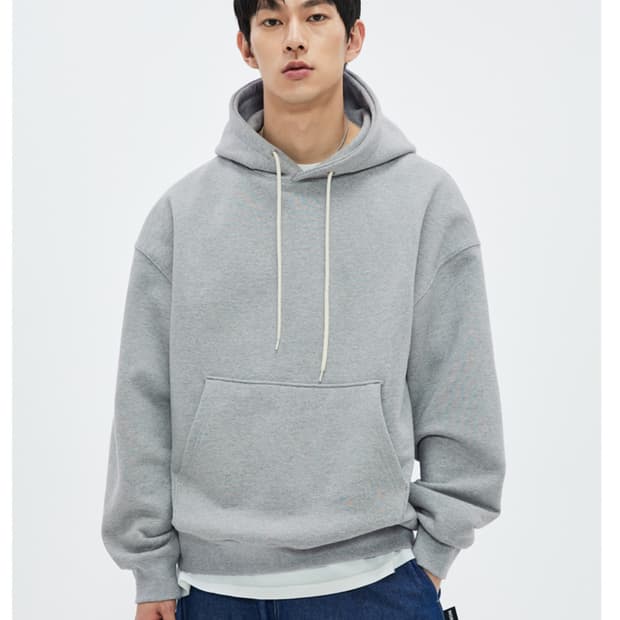 소버먼트 후드티 멜란지 그레이