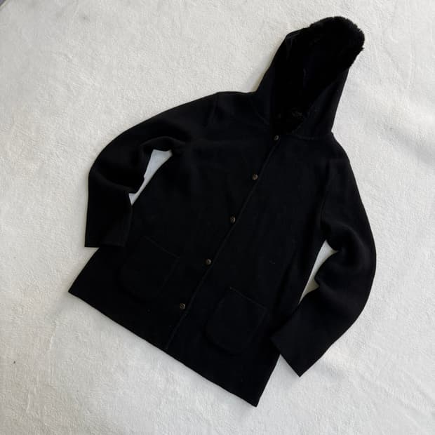 90 한섬 마인 울 후드 자켓 0323T