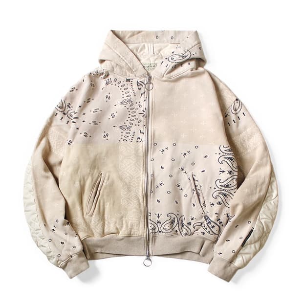 새상품) Kapital 캐피탈 플리스 반다나 비부악 후드 블루종 키나리