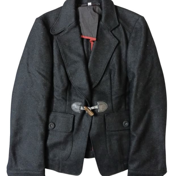 kenzo 90s toggle leather jacket