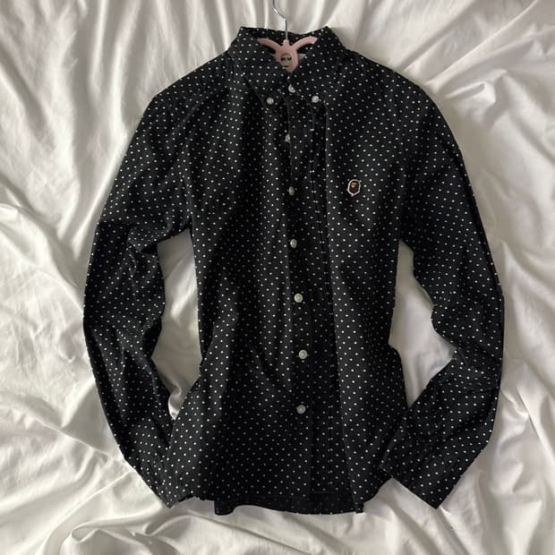 베이프 도트 블랙 셔츠