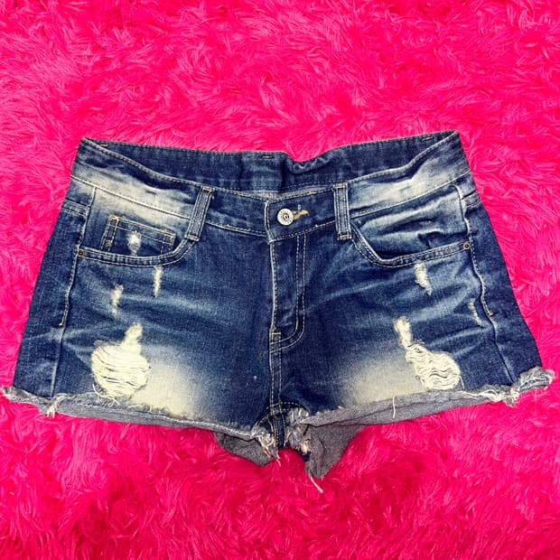 빈티지 데님 숏팬츠 갸루 오네갸루 y2k