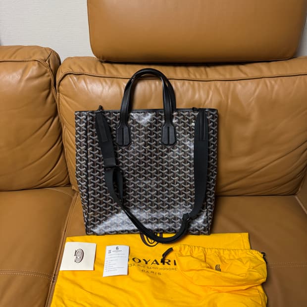 고야드 볼테르 토트백 정품 + 스트랩 정품 (더스트) 1회 착용 민트