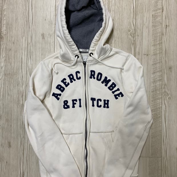 아베크롬비 후드집업 화이트 m