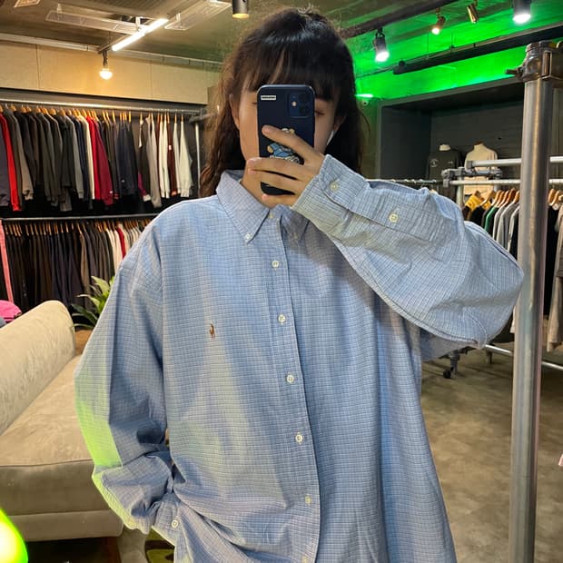 폴로 랄프로렌 체크 셔츠 블레이크