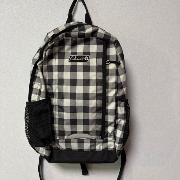 콜맨 체크 백팩 일본 빈티지 모리걸 가방 배낭