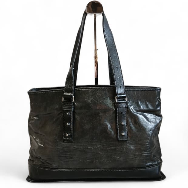 장폴고티에 버클 빈티지 가공 레더 토트백