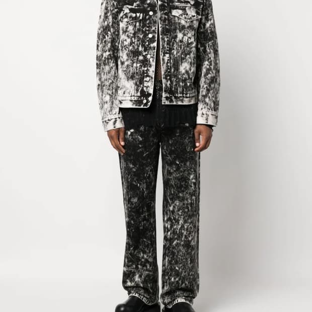 Dries van noten acid wash jeans