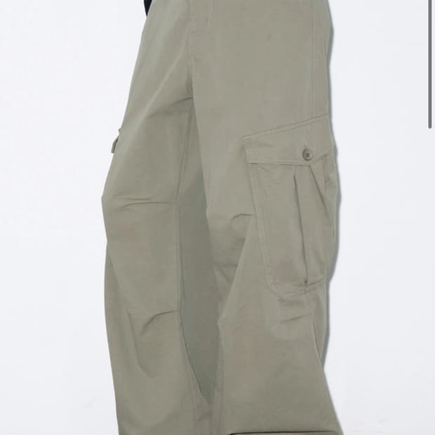 헬레네파리스 로고 니들 파라슈트 팬츠 카키 베이지