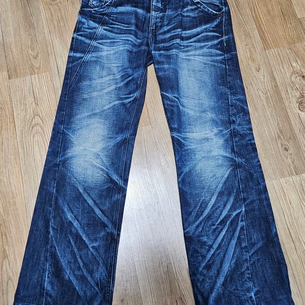 00's 빈티지 콕스(COAX) 레이싱 신치백 부츠컷 데님