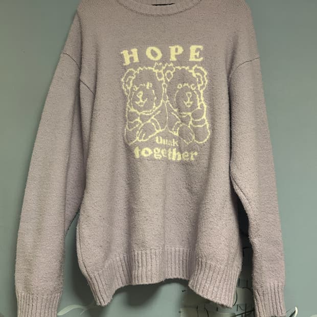 APOC 연보라 니트