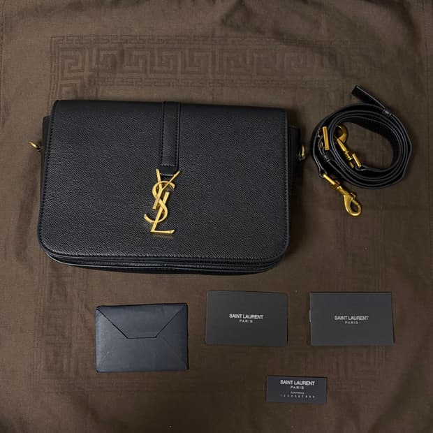 (상태A+급) (단종상품) 생로랑 유니버시티백 블랙 금장  (선미 백/북