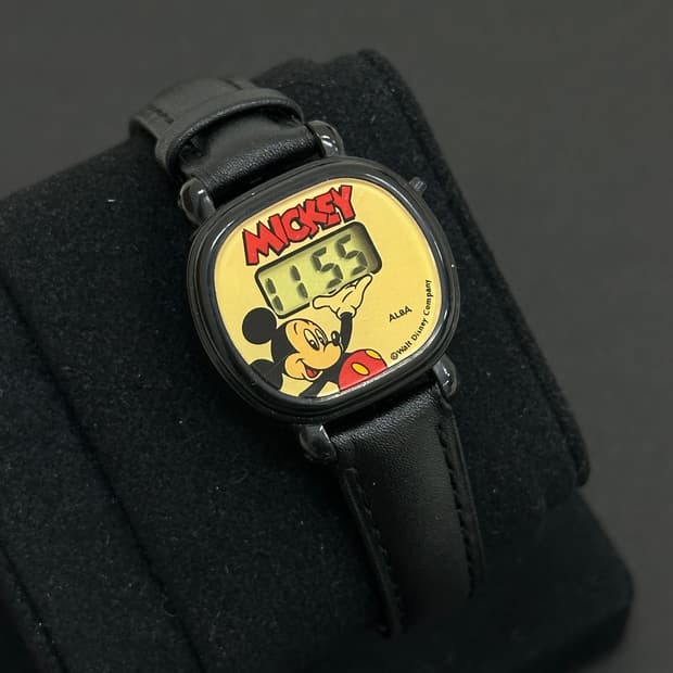 세이코 알바 미키마우스 디지털 시계 