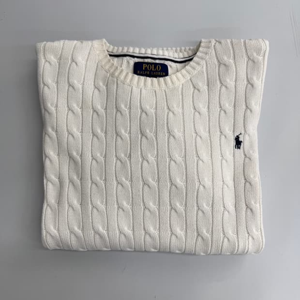폴로 케이블 니트 
