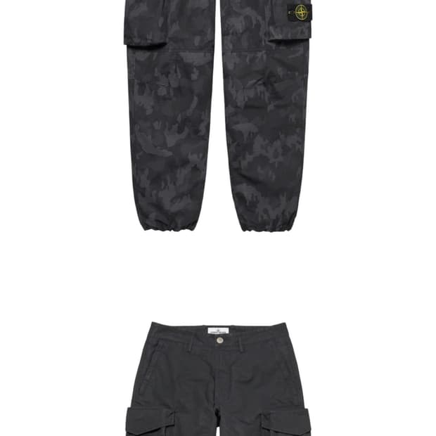 슈프림 x 스톤 아일랜드 리액티브 아이스 카모 립스탑 카고