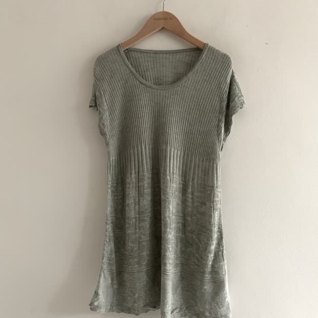 Knit Slim Top Dress(Grey)