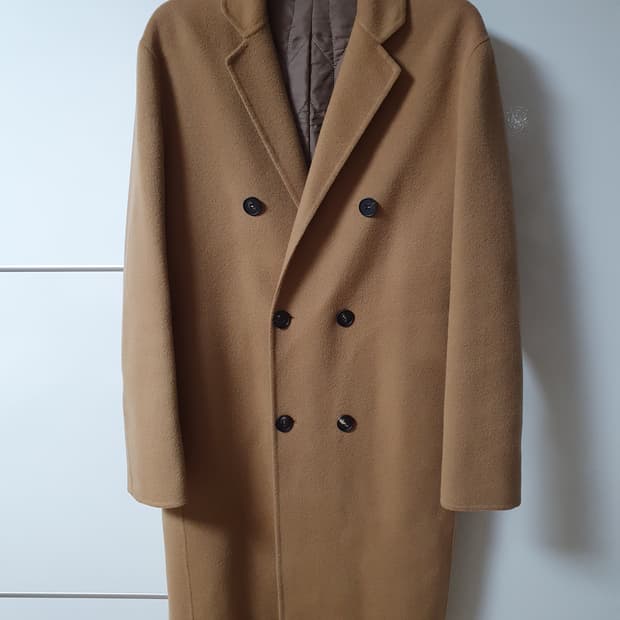 (95) 타임옴므 베이지 캐시미어 핸드메이드 코트