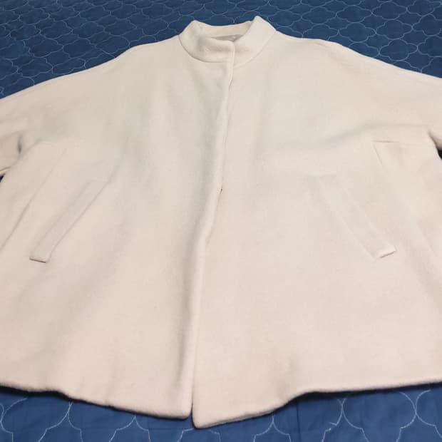 레니본 폭스털 앙고라 코트 아이보리 (F)