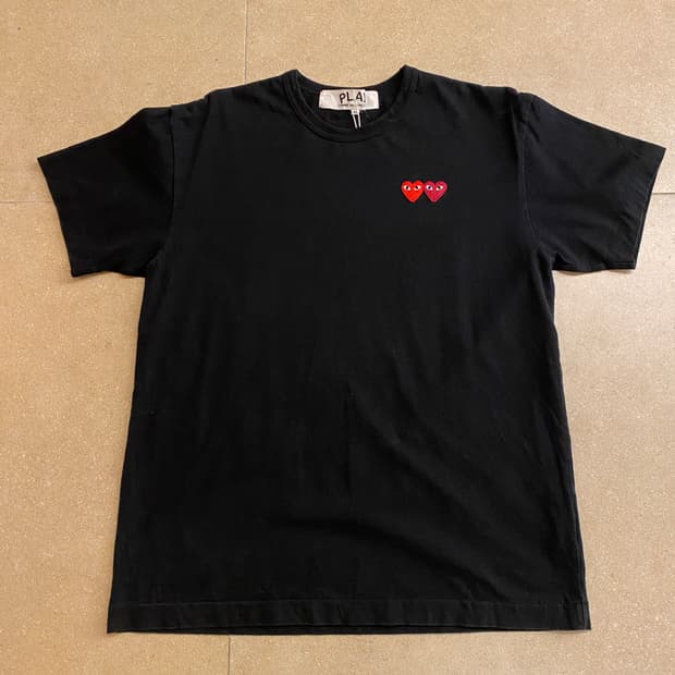 꼼데가르송 플레이 더블하트 티셔츠