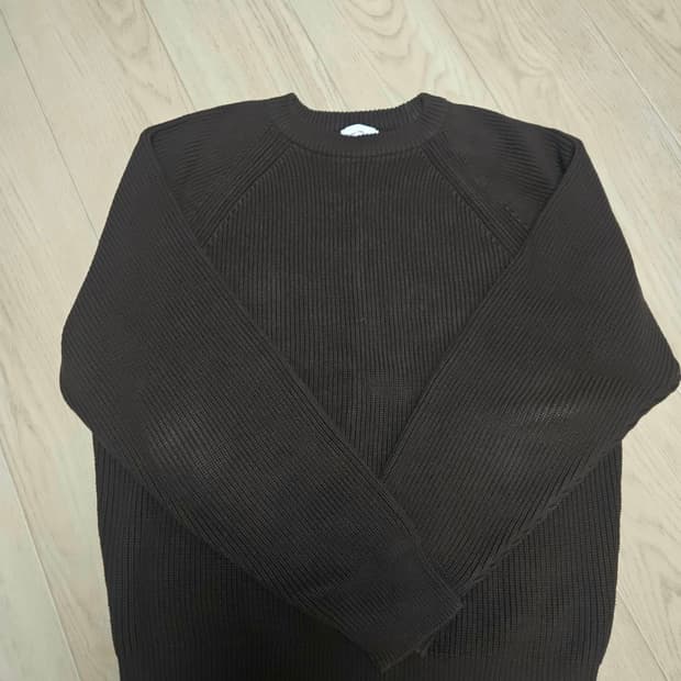 스테디에브리웨어 / 코튼 피셔맨 라운드넥 니트 브라운 / 2