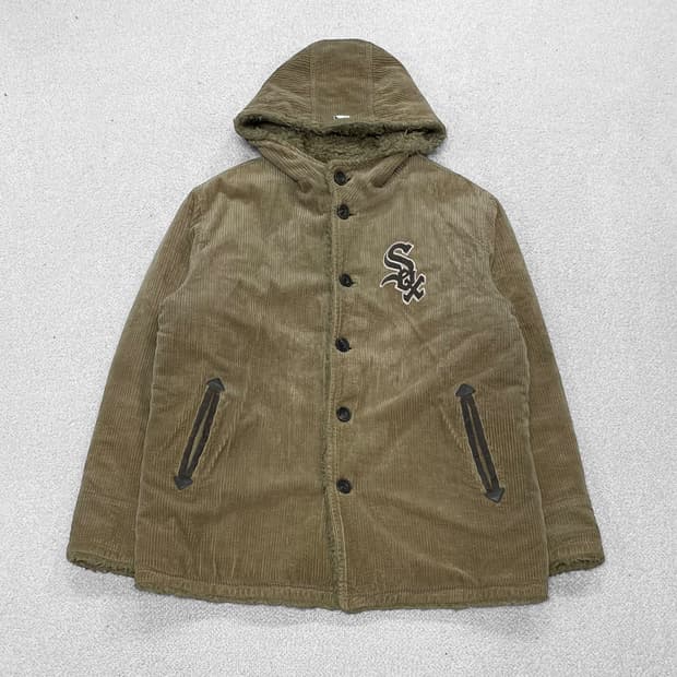 MLB 00s 화이트삭스 코듀로이 후드 자켓 브라운