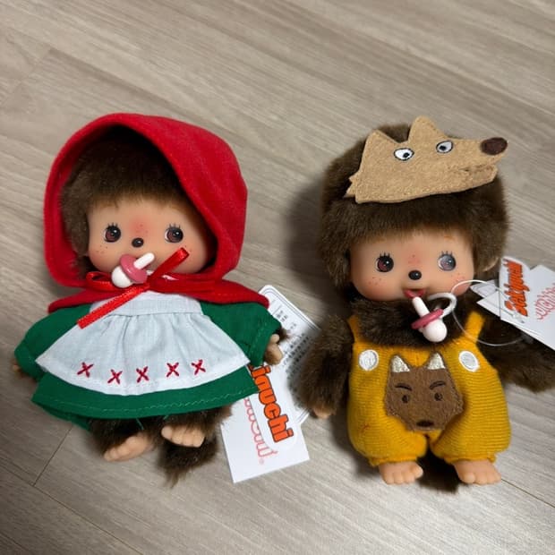 몬치치 베베치치 빨간모자 늑대 인형 세트