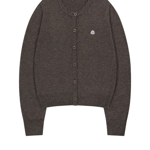 코이세이오 플라워버튼가디건 브라운