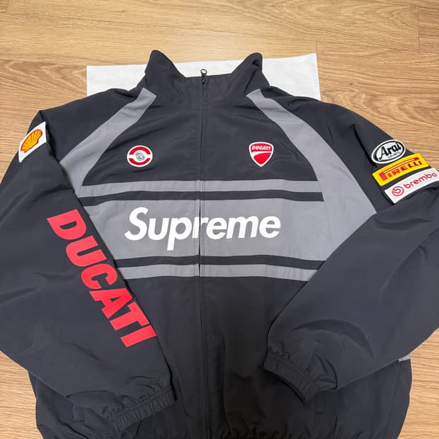 슈프림 두카티 트랙 자켓 블랙 m