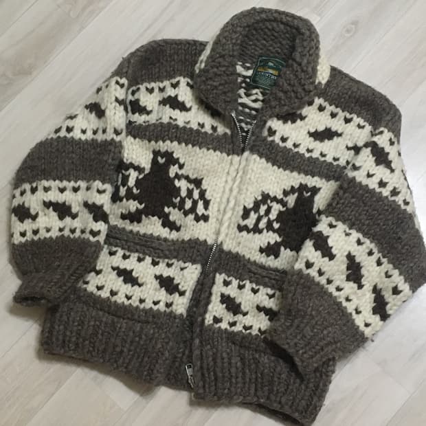 Country 캐나다 썬더버드 코위찬 헤비 스웨터