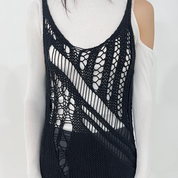 Diesel net sleeveless knit