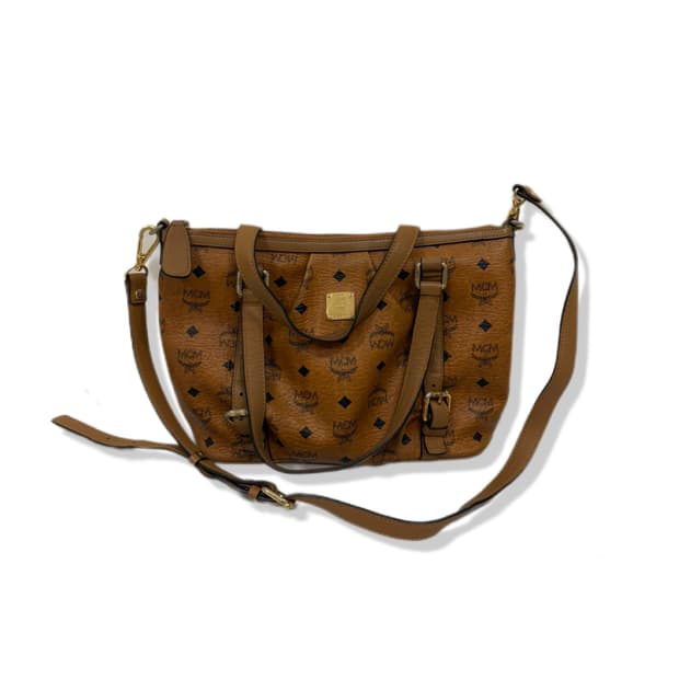 mcm vissetos tote bag small