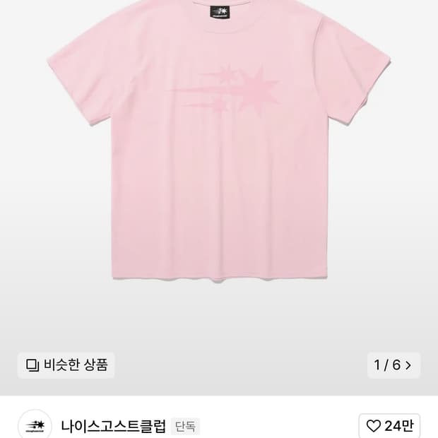 나이스고스트클럽 3STARS SYMBOL CROP SLIM TEE