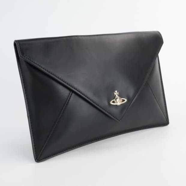 Vivienne westwood블랙 레더 폴드 백