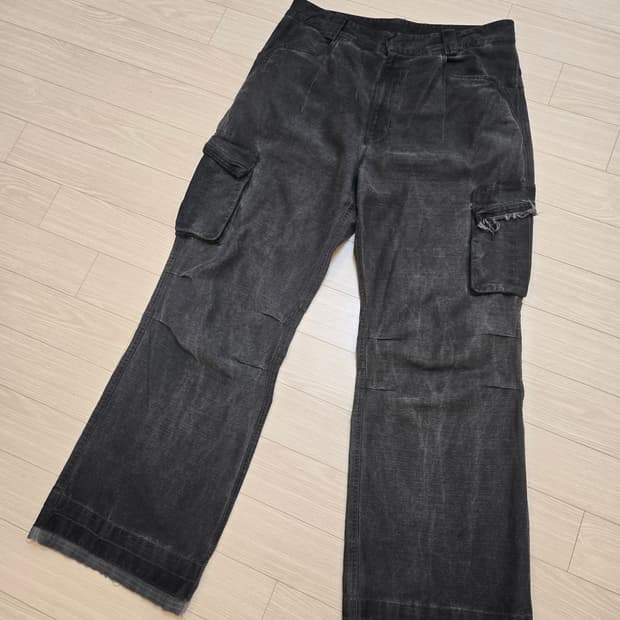 [XL] 엑슬림 EP.8 03 TROUSERS WASHED BLACK