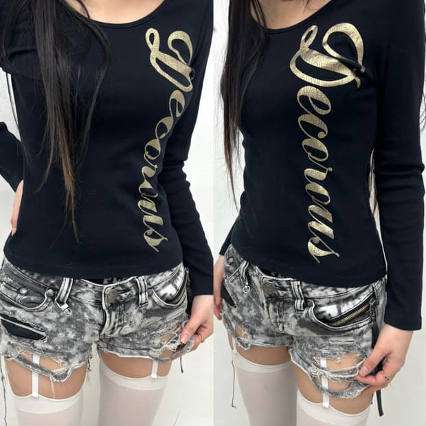 00s mood cursive lettering slim long sle
