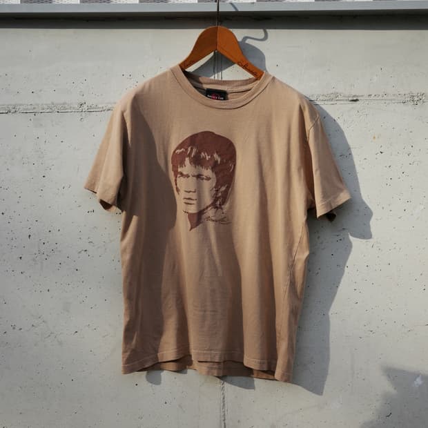 빈티지 브루스 리 프린팅 티셔츠
