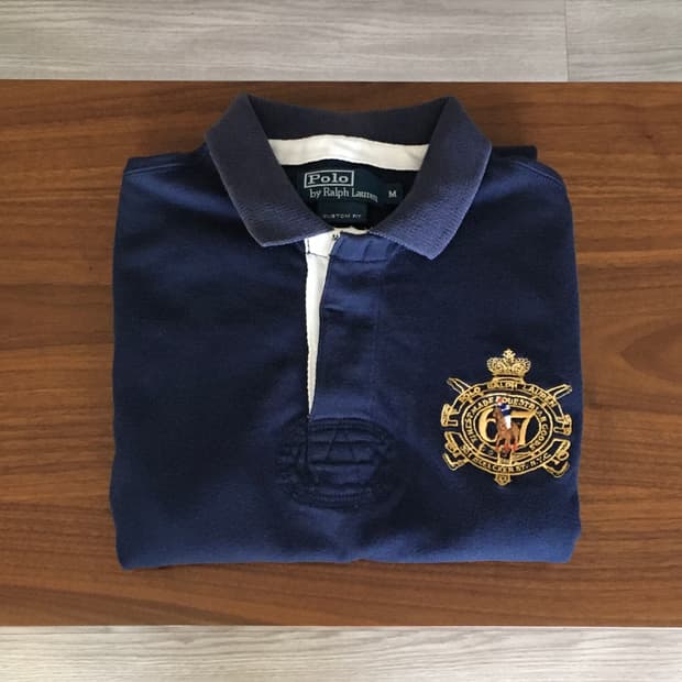 폴로 빅포니 긴팔 럭비티 네이비