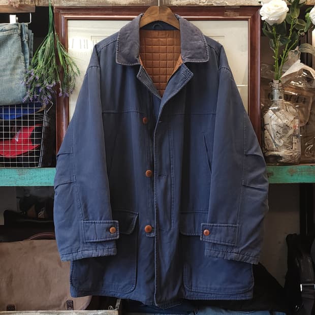 90s 제냐 헌팅자켓 초어코트 블루 L