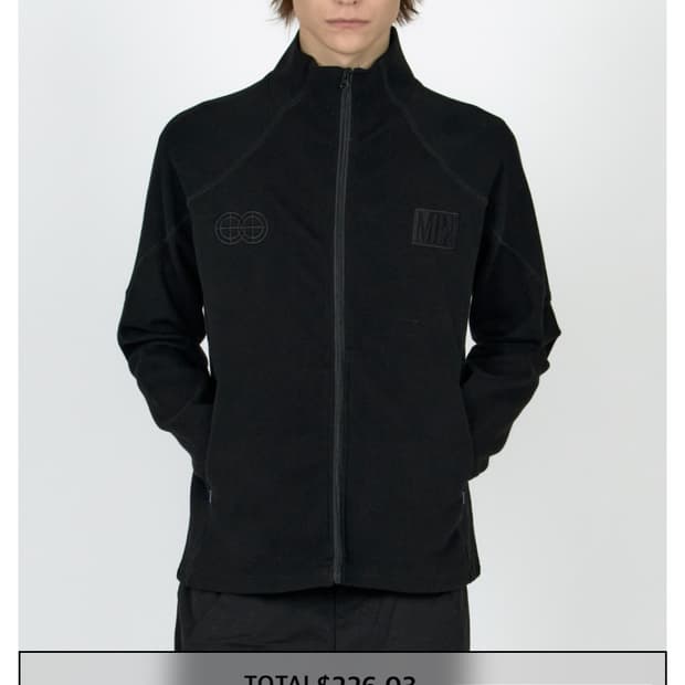 Mpa RIBBED ZIP JAKET (블랙) m / 교환O
