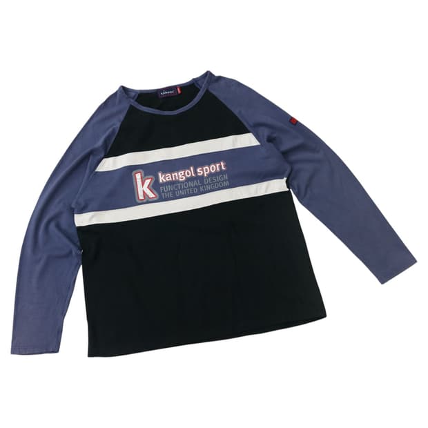 Kangol Sport 캉골스포츠 빈티지 래글런 블록 롱슬리브 티셔츠